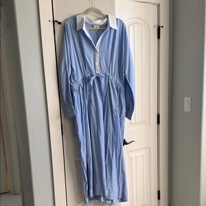 Tuckernuck Blue and White Long Sleeve Dress — NEVER WORN!